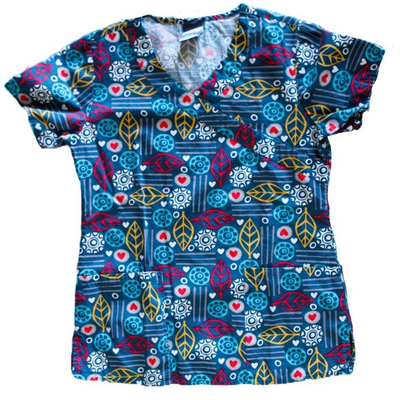 Zoe & Chloe Women's Scrub Top Lot Of 2 Tops Size X-Small - Picture 2 of 10